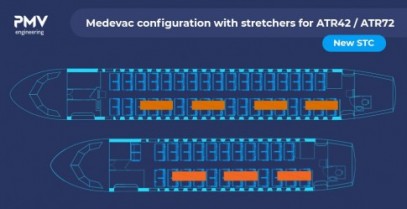 New STC for medevac configuration with stretchers for ATR42 and ATR72